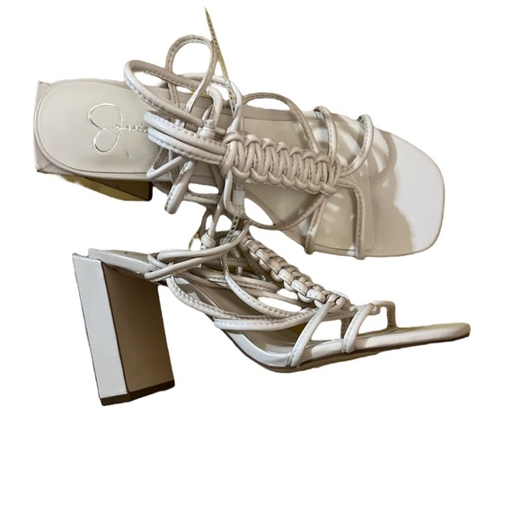 ✅New! JESSICA SIMPSON Women's Maena Ankle-Tie Sandals Nude - Picture 3 of 8